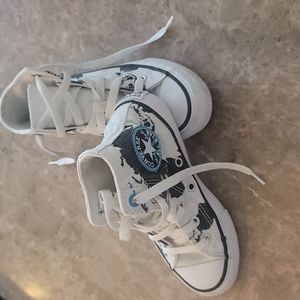 Converse chuck taylor, world map little kids 11.5 Black and White